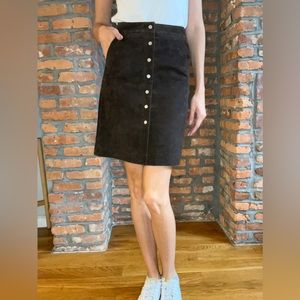 Brown leather skirt All Saints